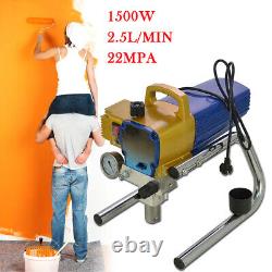 1500W 22Mpa Electric High Pressure Airless Wall Paint Spray Gun Spraying Machine