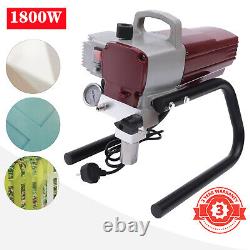 1800W High Pressure Airless Sprayer Spraying Machine Wall Paint Spraying Gun UK