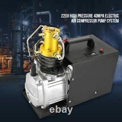 220V Auto Stop High Pressure 40Mpa Water Cooled Electric Air Pump Car Compressor