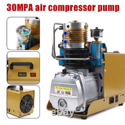 300 Bar High Pressure Air Compressor Pump Auto Stop Paintball Airgun 4500 psi UK