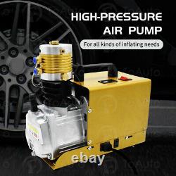 30MPA 4500PSI High Pressure Air Compressor PCP Airgun Scuba Air Pump autoshut