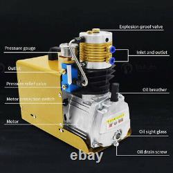 30MPa Air Compressor PCP Scuba Pump Electric High Pressure Preset 4500PSI 220V