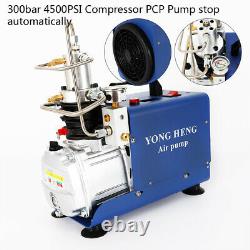 4500PSI Electric Auto Stop Air Compressor Pump PCP High Pressure 0-30MPa 300Bar