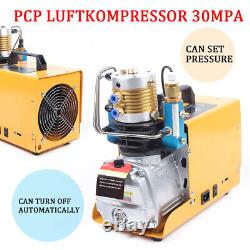 Electric Air Compressor Pump High Pressure Auto Stop 30Mpa 4500PSI 220V 300Bar