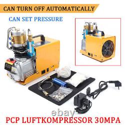 Electric Air Compressor Pump High Pressure Auto Stop 30Mpa 4500PSI 220V 300Bar
