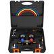 Elitech Dmg-1 Ac Manifold Gauge Set 2 Way With Hoses Coupler Adapters+and Case