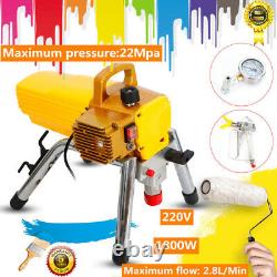 H-780 1800W Airless Paint Sprayer Gun High Pressure Wall Spraying Machine 22MPa
