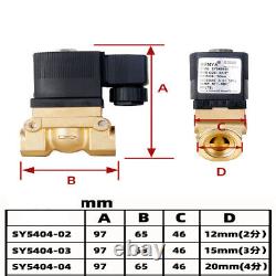 High Pressure Electric Solenoid Gas Valve Normally Brass 5MPA 220V 24V