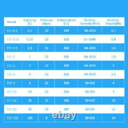 Lab 5L Autoclave Reactor High Pressure Stirred Hydrothermal Vessel 22Mpa 350