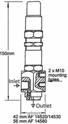 Marshalsea relief valve high pressure adjustable 600-1200 bar 60-120 MPa 14580-0
