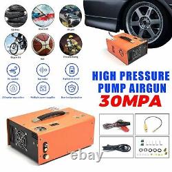 Portable 30MPA 4500PSI High Pressure Air Pump Scuba PCP Compressor Auto-Stop UK