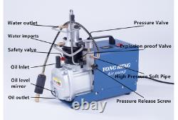 YONG HENG 30MPA 4500PSI High Pressure Air Pump Compressor PCP Airgun Scuba 110V