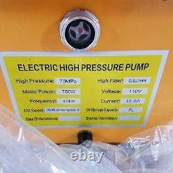 Happybuy Db075 Pompe Électrique Haute Pression, 70mpa Haute Pression, 750w, 110v, 7l