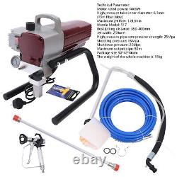 NOUVEAU Pistolet à Peinture Haute Pression Airless 1800W Machine à Pulvériser pour Mur