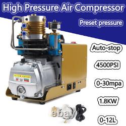 Pompe à air haute pression compresseur 30MPA 4500PSI de type manuel/arrêt automatique NOUVEAU