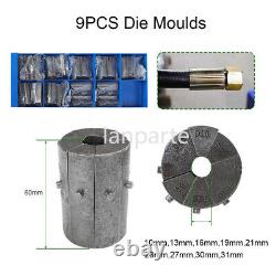 Presse à sertir manuelle de tuyaux hydrauliques machine à sertir les tuyaux haute pression + 9 matrices