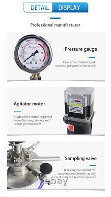 Réacteur Autoclave de Synthèse Hydrothermale de Laboratoire de Haute Pression de Table SS316 22Mpa